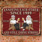 ❤️Custom Home Decor Metal Sign - Personalized Anniversary Wedding Gifts For Husband And Wife, Him And Her - Still Driving Each Other Crazy