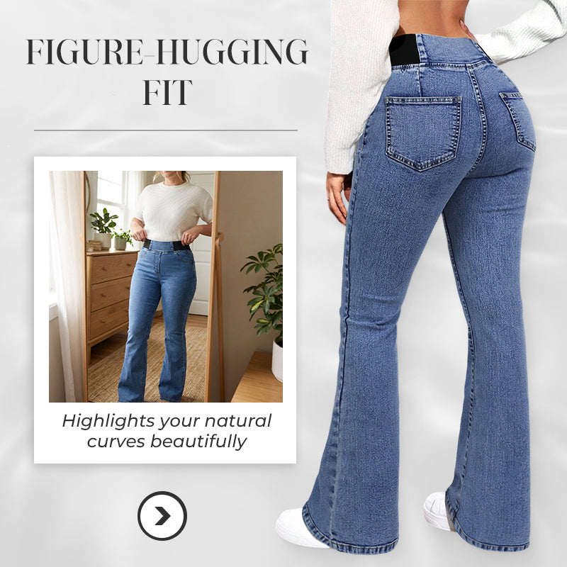 👖Women's High-Waist Stretch Flare Denim Jeans