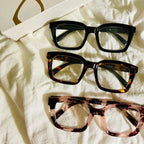 👓3-pack schildpadbrillen – Blauwlichtwerende oversized vierkante leesbrillen