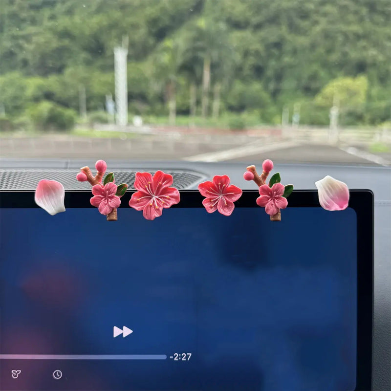 🚗🌸3D-harsstickers voor auto's - Met ontwerpen van perzikbloesem/kersenbloesem
