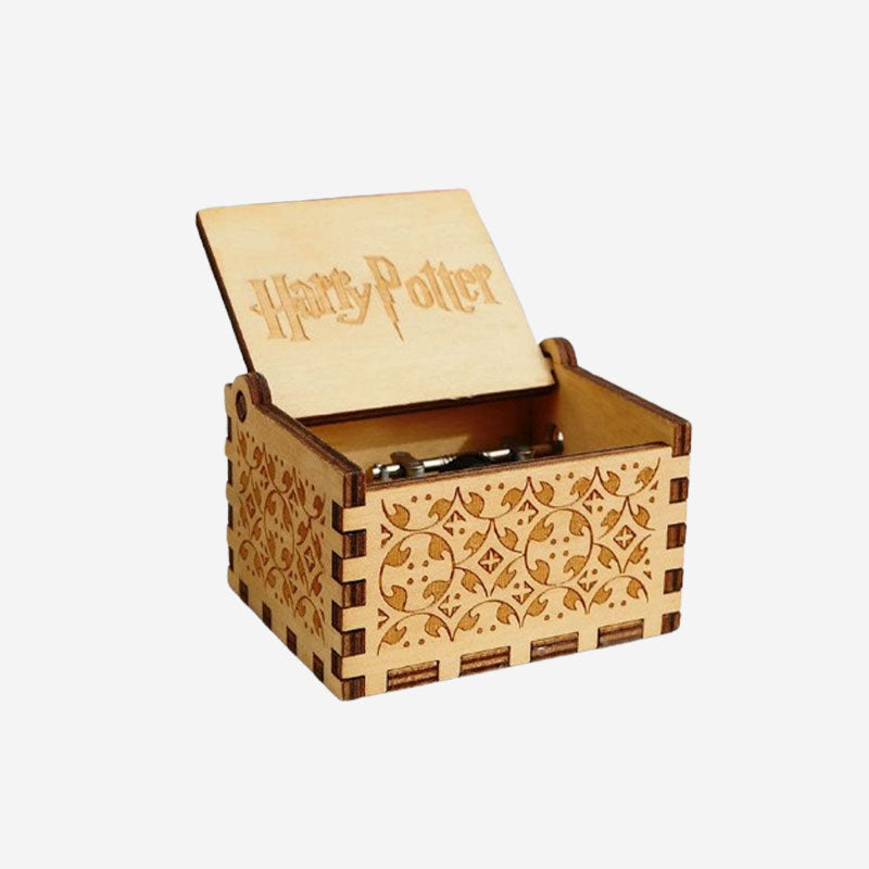 Wooden Music Box Ornament - Classic Engraved Hand-Crank Music Box🎶