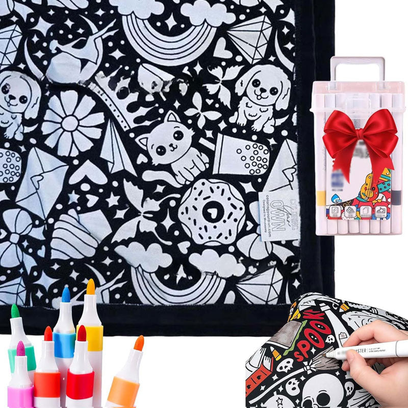 💥Facebook bestverkochte producten🎨✨DIY Handgemaakte kleurrijke creatieve lamswollen deken