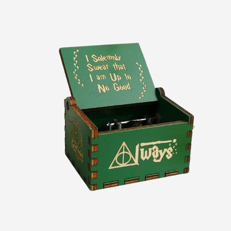 Wooden Music Box Ornament - Classic Engraved Hand-Crank Music Box🎶