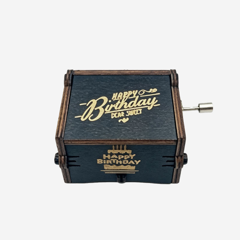 Wooden Music Box Ornament - Classic Engraved Hand-Crank Music Box🎶