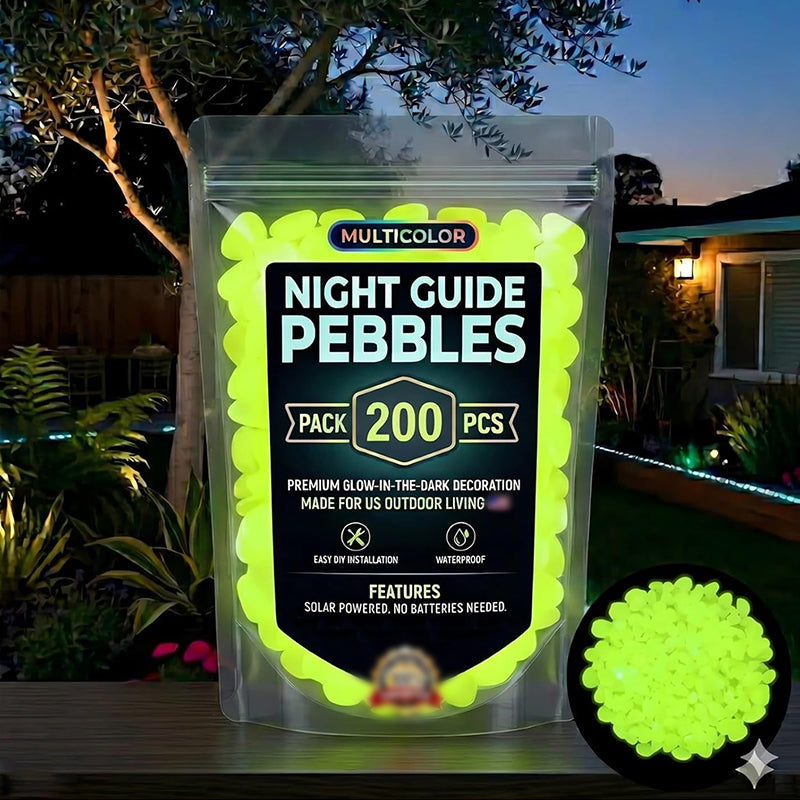✨ Colorful Glow in the Dark Garden Stones