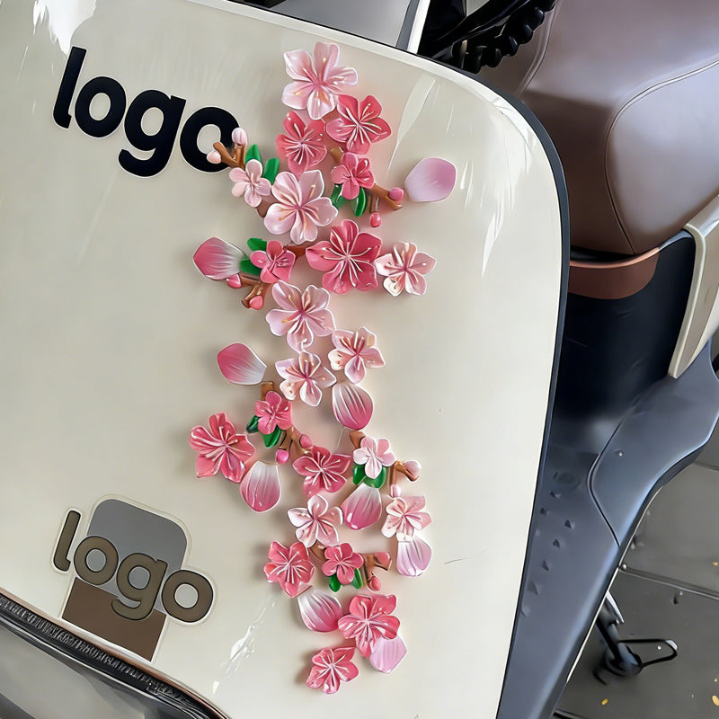 🚗🌸3D-harsstickers voor auto's - Met ontwerpen van perzikbloesem/kersenbloesem