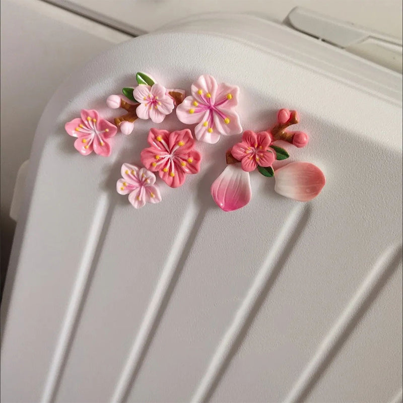 🚗🌸3D-harsstickers voor auto's - Met ontwerpen van perzikbloesem/kersenbloesem