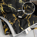 ❄️ Luxurious Gold-Patterned, Hot-Stamped, Pre-Washed Silk Summer Duvet Set (4-Piece)