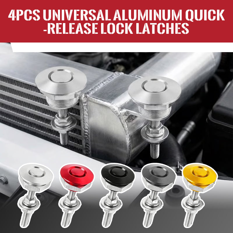 🔒 4Pcs Universal Aluminum Quick-Release Lock Latches - Secure & Easy Access⚡