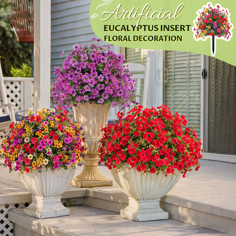 💐Artificial Eucalyptus and Violet Ground-Insert Floral Decoration