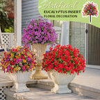 💐Artificial Eucalyptus and Violet Ground-Insert Floral Decoration