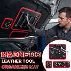 🚗🛠️High-Performance Magnetic Leather Tool Storage Mat