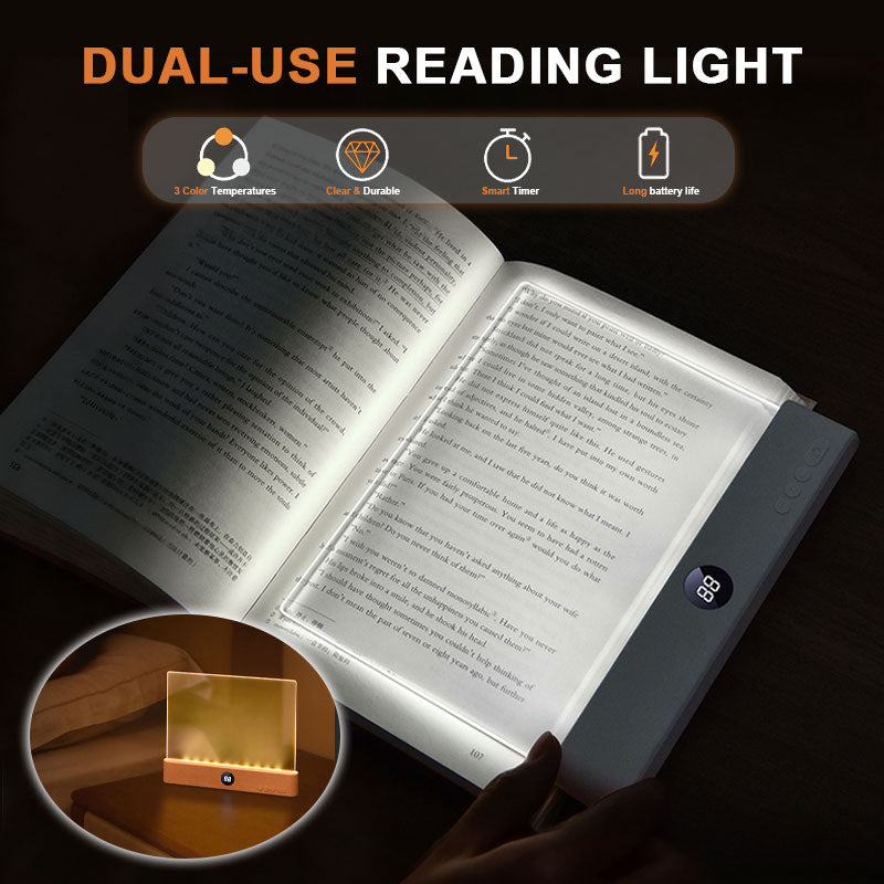 🎁Tijdelijk 50% korting📖💡Draagbaar, oplaadbaar, transparant LED-leeslampje