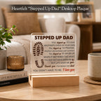 Heartfelt "Stepped Up Dad" Desktop Plaque💖