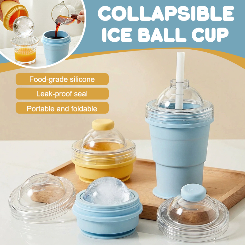 🧊✨2026 Portable Folding Ice Cup with Built-in Straw