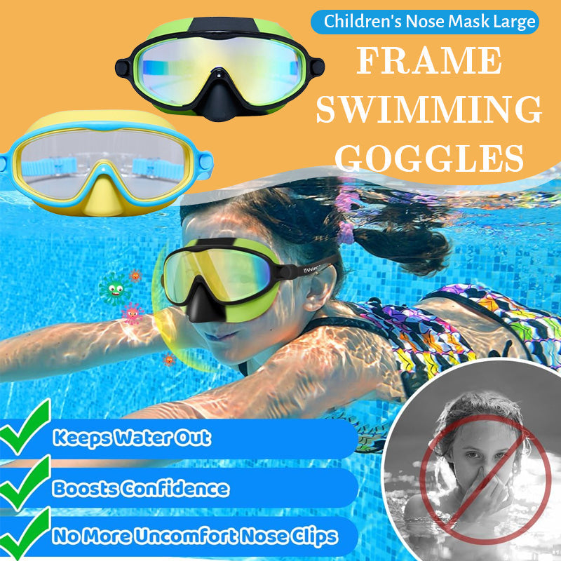 Children's Nose Mask Large Frame Swimming Goggles🏊‍♀️