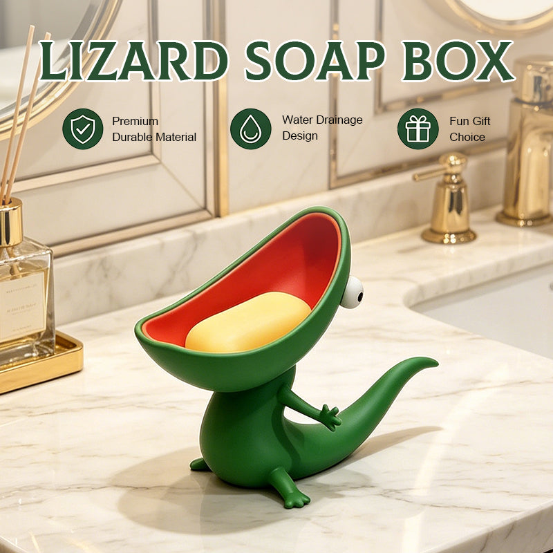 🦎Lizard-shaped soap box/key box/desktop ornament