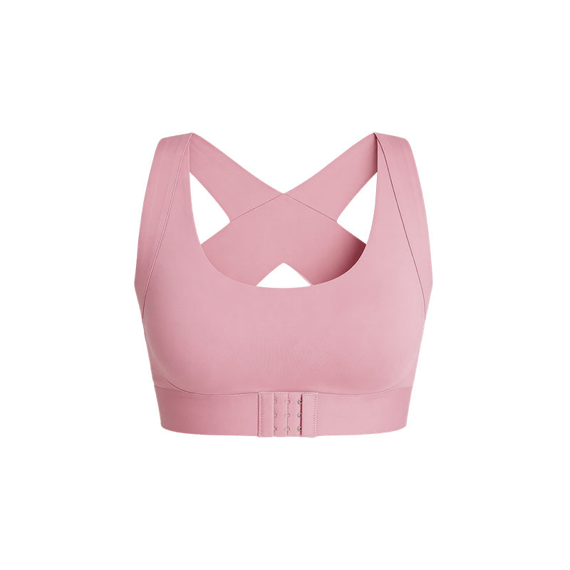 Koop 2 artikelen Bespaar € 3✨ Draadloze Houdingsbeha Met Voorsluiting En Gekruiste Bandjes Op De Rug