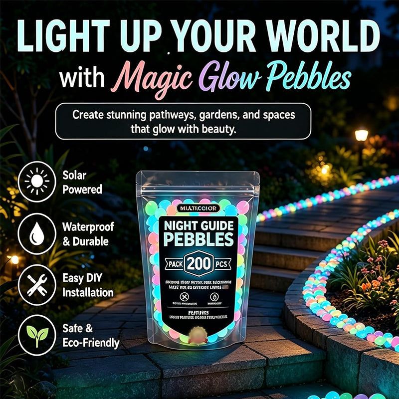 ✨ Colorful Glow in the Dark Garden Stones
