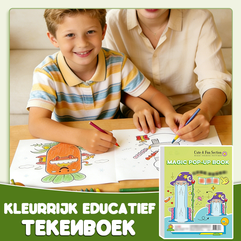 Vandaag 56% korting💥[Magische Vouwtekening] Kleurrijk Educatief Tekenboek