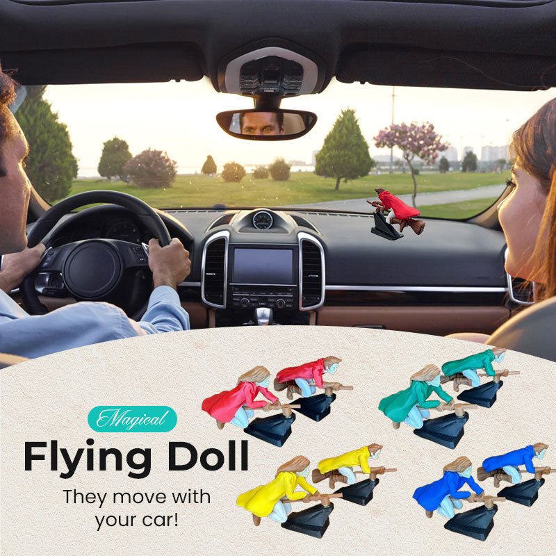 🔥Koop meer, bespaar meer🚗Heks en tovenaar bezemsteel dashboard drift decoratie