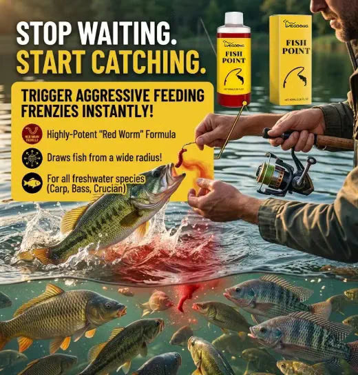 🎣 Concentrated fish attractant  – 🐟 Fast-acting formula for red worms