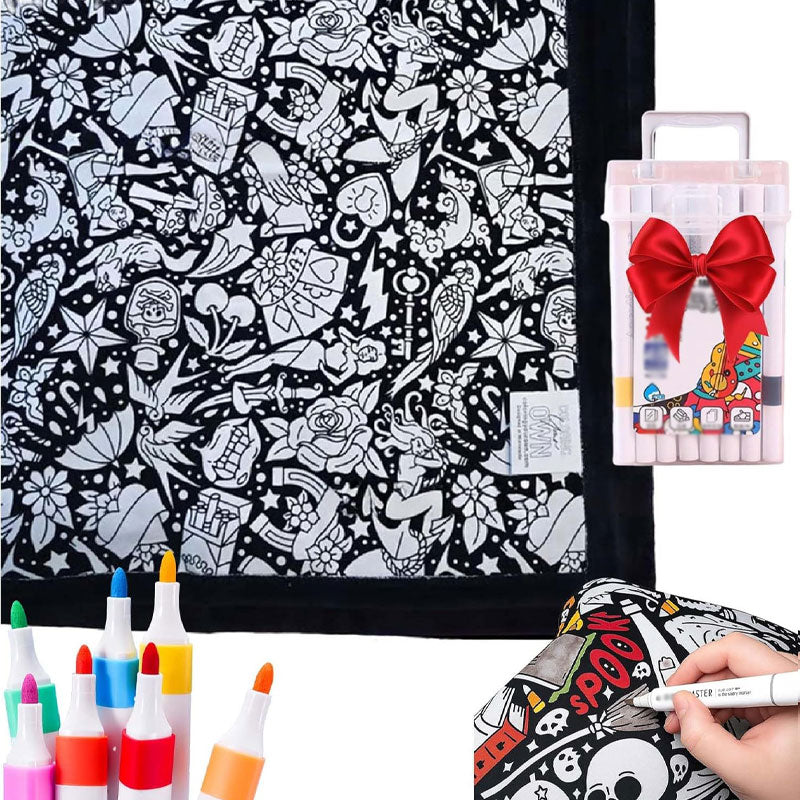 💥Facebook bestverkochte producten🎨✨DIY Handgemaakte kleurrijke creatieve lamswollen deken