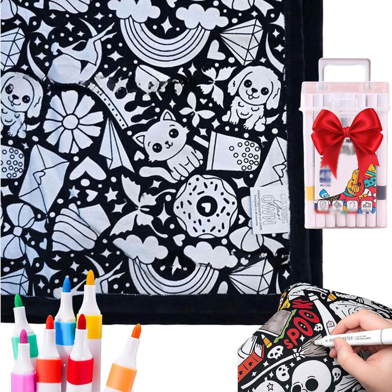 💥Facebook bestverkochte producten🎨✨DIY Handgemaakte kleurrijke creatieve lamswollen deken