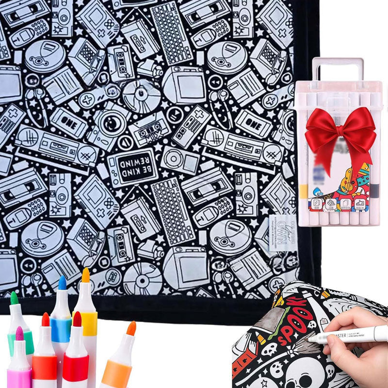 💥Facebook bestverkochte producten🎨✨DIY Handgemaakte kleurrijke creatieve lamswollen deken