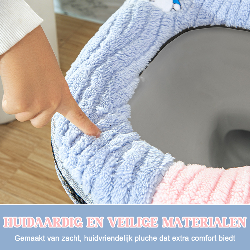 Pluche, Dik Toiletbrilkussen Met Ritssluiting
