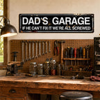 Dad's Garage Decorated Tinplate Paintings - Humorous Signs