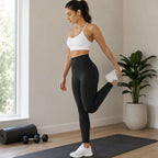 High-Waisted Peach Lift Yoga Leggings – Seamless Naked-Feel Sports Pants