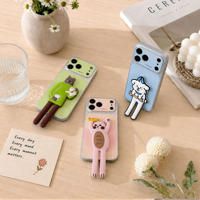 Creative Drip Glue Blurred Dog & Cat Phone Case