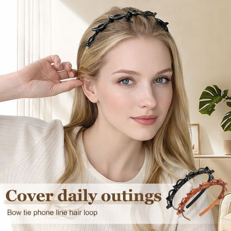 Multi-Layer Openwork Woven Headband with Teeth: Effortless Styling in Seconds