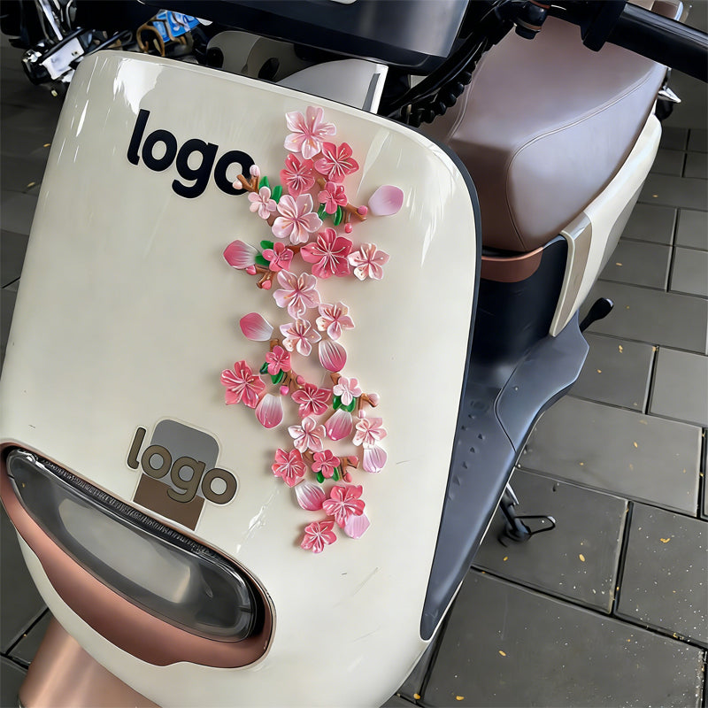 🚗🌸3D-harsstickers voor auto's - Met ontwerpen van perzikbloesem/kersenbloesem