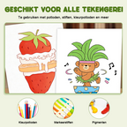 Vandaag 56% korting💥[Magische Vouwtekening] Kleurrijk Educatief Tekenboek