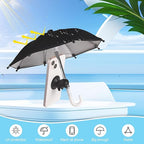 NiqueAura Protection Phone Umbrella for Sun Universal Adjustable Piggy Suction Cup Phone Stand with Sun Shade Cover