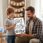 Dad's Garage Shit List Tin Sign - Funny Man Cave Decor & Gift
