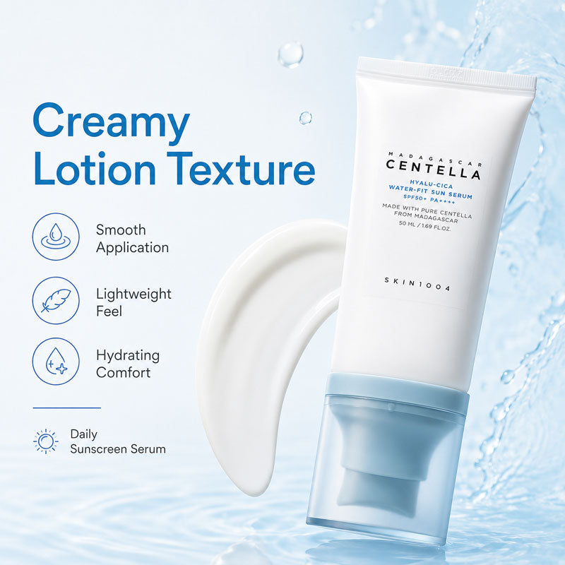☀️💧Hyalu-Cica Moisturizing Repairing Sunscreen Essence (Non-Prescription) - Lightweight daily sunscreen with a moisturizing cream texture, suitable for sensitive skin.