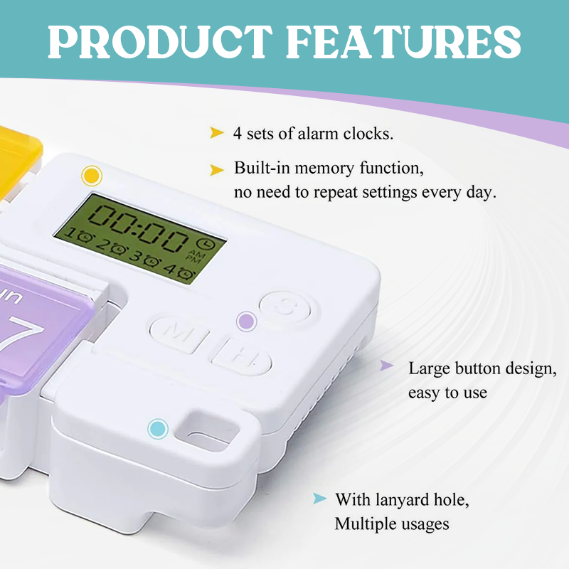 The Best Gift for Your Elders🎁Smart Electronic Pillbox with Timed Reminders