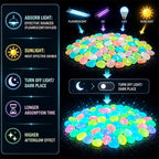✨ Colorful Glow in the Dark Garden Stones