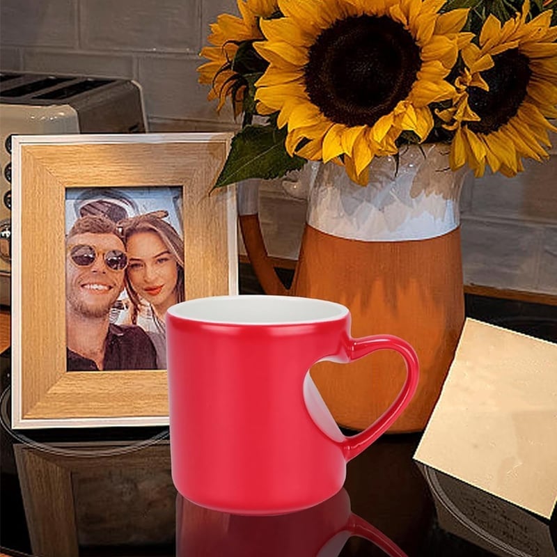 Valentijnsdag Limited Edition💖Hartvormige keramische mok die van kleur verandert