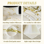 ❄️ Luxurious Gold-Patterned, Hot-Stamped, Pre-Washed Silk Summer Duvet Set (4-Piece)