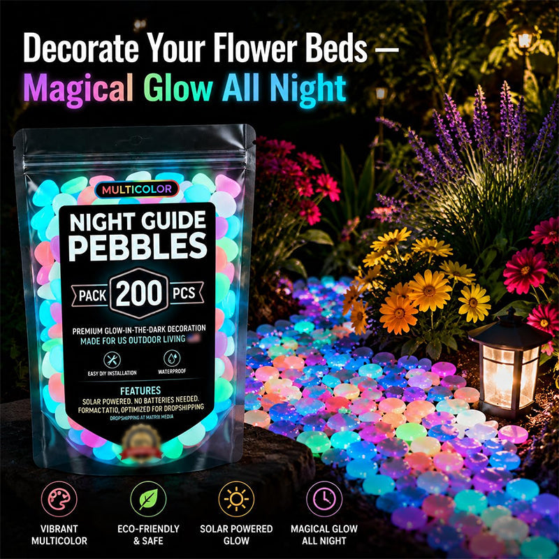 ✨ Colorful Glow in the Dark Garden Stones