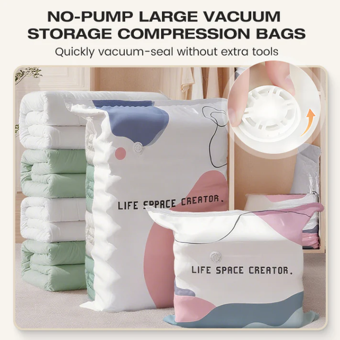Buy 1 Get 1 Free⚡No-Pump Large Vacuum Storage Compression Bags