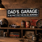 Dad's Garage Decorated Tinplate Paintings - Humorous Signs