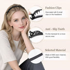 Multi-Layer Openwork Woven Headband with Teeth: Effortless Styling in Seconds
