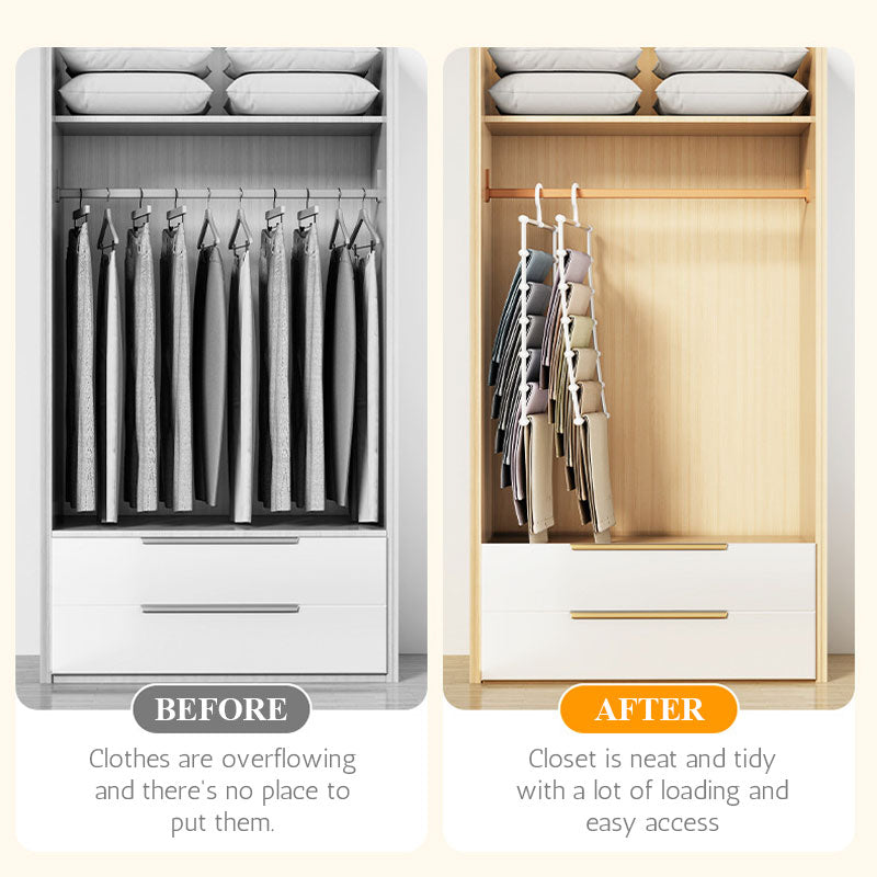 👖👗Multifunctioneel opvouwbaar broekenrek met meerdere niveaus