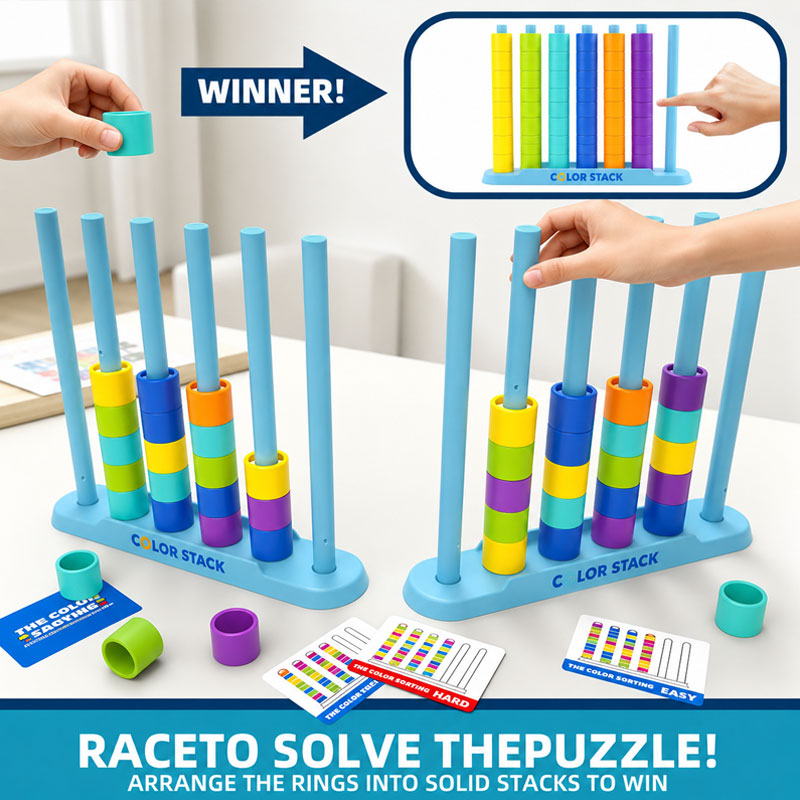 Creative And Fun Color Matching Stacking Puzzle Party Game Toy