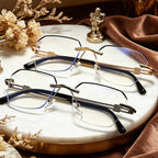 New Stylish Frameless Metal Reading Glasses With Blue Light Protection👓